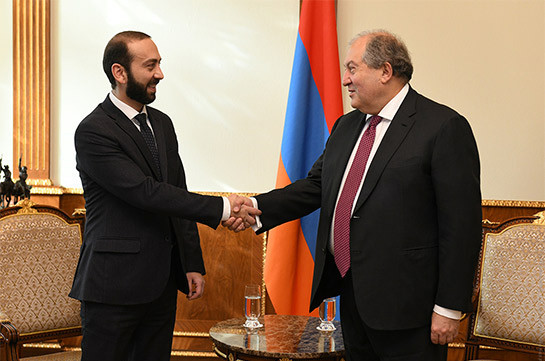 Armenia’s President meets with heads of My Step, Bright Armenia factions, secretary of PAP faction