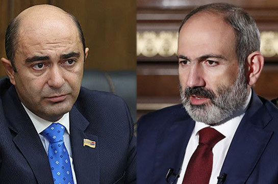 Armenia's PM to meet with parliamentary opposition faction leader Edmon Marukyan