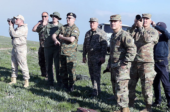 Military attaches of foreign embassies accredited in Armenia visit Syunik, record presence of Azeri militaries in Armenia’s territory