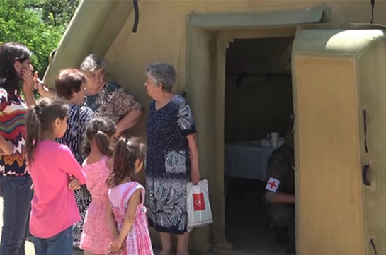 Российские миротворцы провели гуманитарно-медицинскую акцию в населенном пункте Бадара Нагорного Карабаха