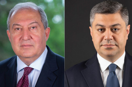 Armenia President holds phone conversation with "I Have the Honor" bloc candidate Artur Vanetsyan