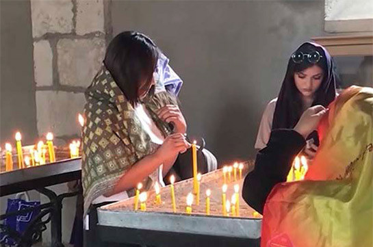 Российские миротворцы сопроводили более 100 паломников и жителей Нагорного Карабаха при посещении христианских монастырей Амарас и Ганзасар