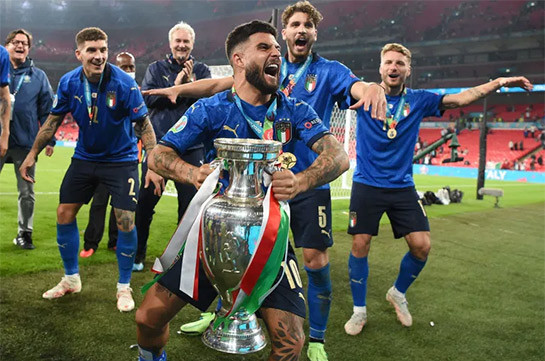 Italy becomes European football champion for the second time in history