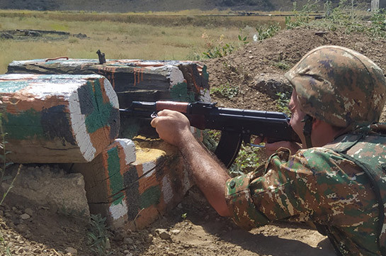 Azeri forces open fire in direction of Armenian positions in Yeraskh section of the border
