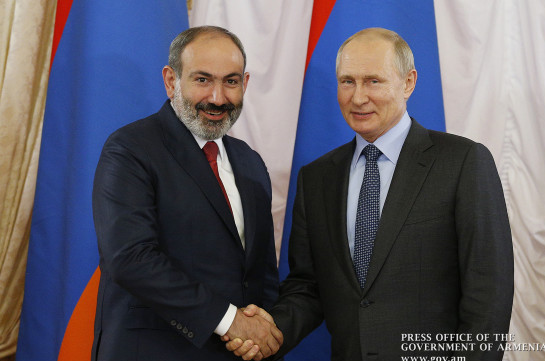 Պուտինը շնորհավորել է Փաշինյանին Հայաստանի վարչապետ նշանակվելու կապակցությամբ