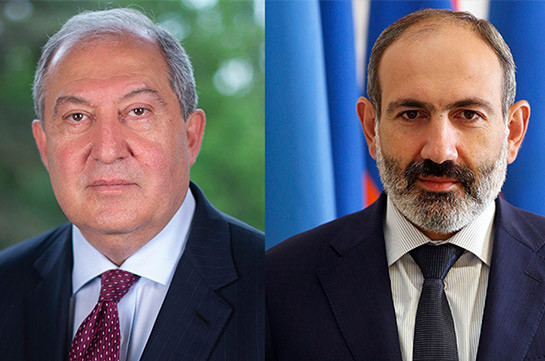 Президент Армении по телефону поздравил Пашиняна с назначением на должность премьер-министра