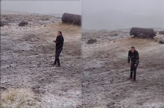 Արագածում տեղացել է առաջին ձյունը. Տեսանյութ