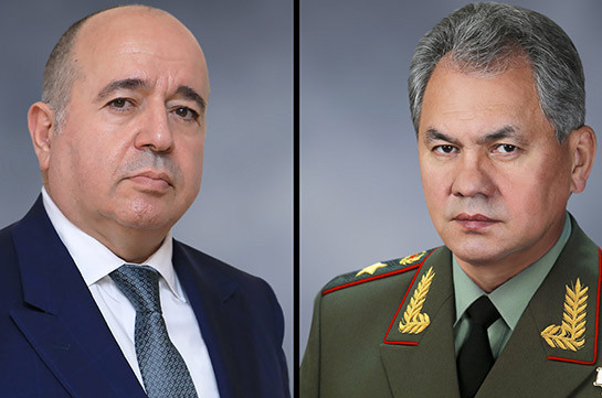 Карапетян и Шойгу обсудили обстановку на границе Армении и Азербайджана