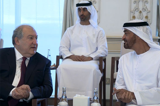 Президент Армении встретился с наследным принцем Абу-Даби и королем Бахрейна