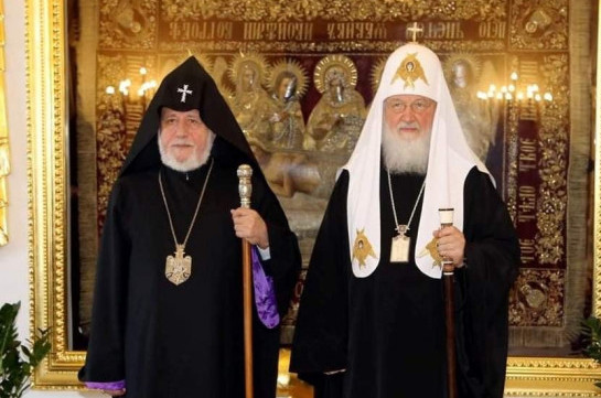 Կաթողիկոսը շնորհավորել է Մոսկվայի և Համայն Ռուսիո Պատրիարքին հոբելյանի առիթով