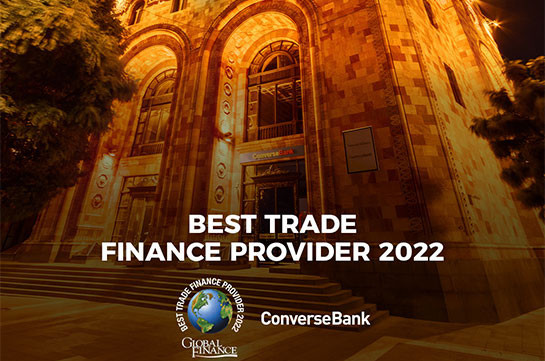 Converse Bank is the best Trade Finance Provider 2022 in Armenia according to Global Finance