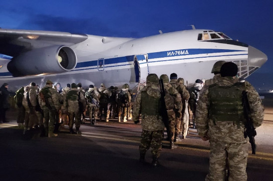 Армянские миротворцы ОДКБ возвращаются из Казахстана самолётами ВКС России