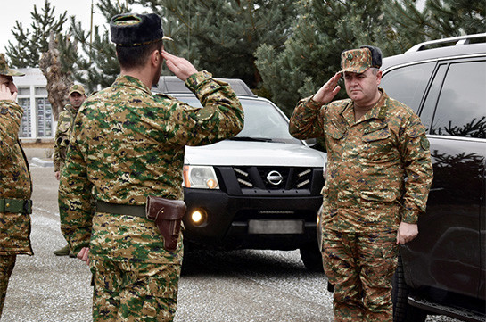 ՀՀ ԶՈՒ ԳՇ պետ Արտակ Դավթյանն այցելել է զորամասեր և մարտական հենակետեր