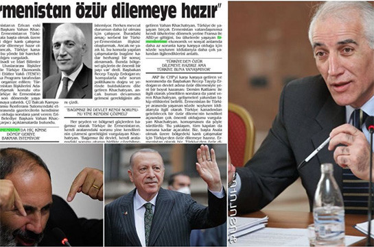 ՀՀ ապագա նախագահ Վահագն Խաչատուրյանը պատրաստ է ներողություն խնդրել Թուրքիայից «ԱՍԱԼԱ»-ի և տարածաշրջանում այլ «արյունահեղությունների» համար