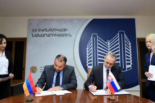 Правительства Армении и Словакии подписали соглашение об экономическом сотрудничестве