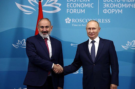 Армения высоко ценит деятельность российских миротворцев в Нагорном Карабахе, в Лачинском коридоре – Пашинян Путину