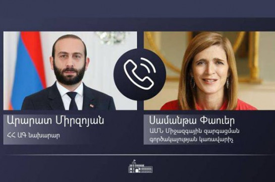 Арарат Мирзоян представил Саманте Пауэр подробности встречи с главой МИД Азербайджана в Женеве