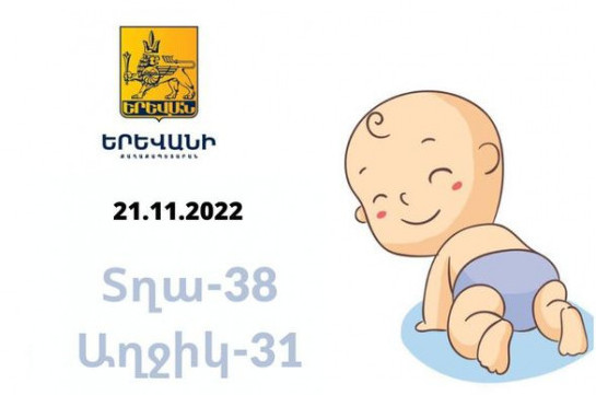 Նոյեմբերի 21-ին Երևանում ծնվել է 69 երեխա