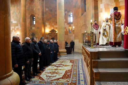 Президент Арцаха присутствовал на Божественной литургии по случаю Рождества Христова и Богоявления