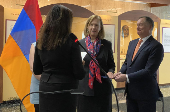 Состоялась церемония принятия присяги Кристины Куинн в качестве посла США в Армении
