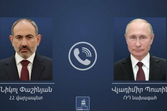 Путин в разговоре с Пашиняном подчеркнул необходимость решения всех возникающих вопросов вокруг Нагорного Карабаха в тесном контакте с российскими миротворцами