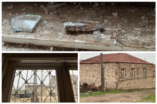 МВД сообщило о повреждении из-за азербайджанского обстрела дома в селе Тех (Фотографии)