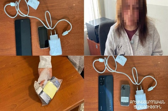 «Վանաձոր» ՔԿՀ-ում «Քրեակատարողական բժշկության կենտրոն» ՊՈԱԿ-ի բուժքրոջ ներքնազգեստից հայտնաբերվել են 2 բջջային հեռախոս, լիցքավորիչ և լիցքավորման լար